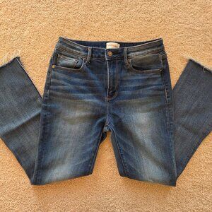 Driftwood Women’s Bootcut Jeans Size 27 Medium Wash Raw Hem 26” Inseam